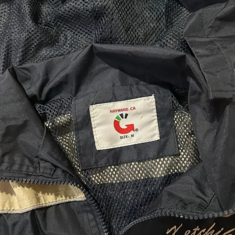 Vintage Ketchikan, Alaska Revillagigedo Island Hooded Windbreaker Jacket Sz M